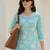 Blue women floral printed floral kurta