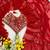 Red georgette embroidered saree with sequins work