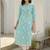 Blue women floral printed floral kurta