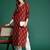 Maroon ethnic motifs printed pure cotton kurta