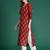 Maroon ethnic motifs printed pure cotton kurta