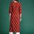 Maroon ethnic motifs printed pure cotton kurta