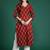 Maroon ethnic motifs printed pure cotton kurta