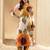 Off white women floral printed regular kurta with trousers