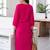 Pink women ethnic motifs embroidered thread work kurta