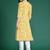 Yellow women floral embroidered thread work kurta