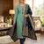 Sky blue color designer simmer butti fabric ceremonial partywear suit