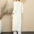White ethnic motifs  embroidered straight kurtas