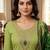 Pista color designer simmer butti fabric ceremonial partywear suit
