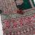 Green crepe embroidered saree with mirror work