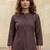 Brown women regular pure cotton kurta with salwar