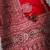 Red crepe embroidered saree with mirror work