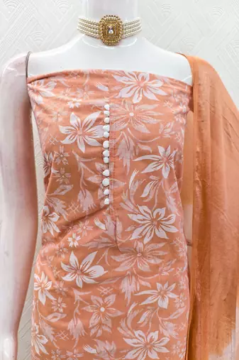 Rust color designer printed ethnic partywear salwar kameez