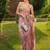 Pink silk blend embroidered saree with sequins work