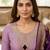 Lavender color designer simmer butti fabric ceremonial partywear suit