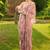 Pink silk blend embroidered saree with sequins work