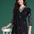 Black women floral embroidered thread work pure cotton kurta
