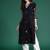 Black women floral embroidered thread work pure cotton kurta