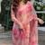Pink silk blend embroidered saree with sequins work