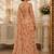 Beige silk blend embroidered saree with mirror work