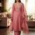 Pink color designer simmer butti fabric ceremonial partywear suit