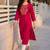 Pink women embroidered thread work kurta