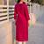 Pink women embroidered thread work kurta