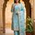 Sky blue color beautiful and smart jimmy chu fabric salwar kameez for girls