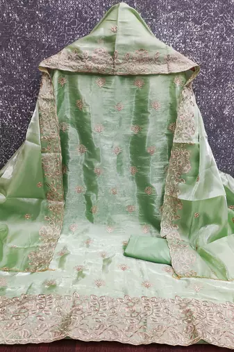 Pista color beautiful and smart jimmy chu fabric salwar kameez for girls