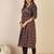 Black women ethnic motifs printed straight kurta
