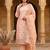 Peach color beautiful and smart jimmy chu fabric salwar kameez for girls