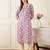 Lavender women floral printed thread work kurta
