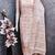 Peach color beautiful and smart jimmy chu fabric salwar kameez for girls