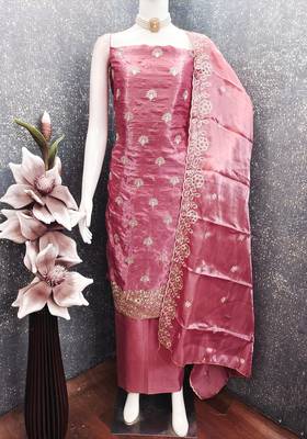 Pink color beautiful and smart jimmy chu fabric salwar kameez for girls 2
