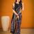 Multicolor viscose printed saree with floral print
