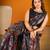 Multicolor viscose printed saree with floral print