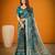 Multicolor viscose printed saree with floral print