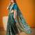 Multicolor viscose printed saree with floral print