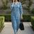 Blue women floral printed floral kurta