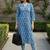 Blue women floral printed floral kurta