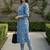 Blue women floral printed floral kurta