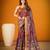 Multicolor viscose printed saree with floral print