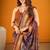 Multicolor viscose printed saree with floral print