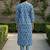 Blue women floral printed floral kurta