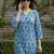Blue women floral printed floral kurta