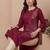 Pink women geometric embroidered thread work kurta
