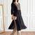 Black women ethnic motifs embroidered thread work kurta