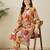 Mustard floral printed pure cotton multicolor kurta with trousers