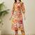 Mustard floral printed pure cotton multicolor kurta with trousers