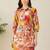 Mustard floral printed pure cotton multicolor kurta with trousers